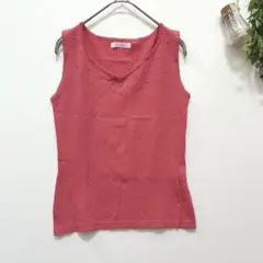 【MILI FILI】美品　ノースリーブ タンクトップ　ビジュー S〜M