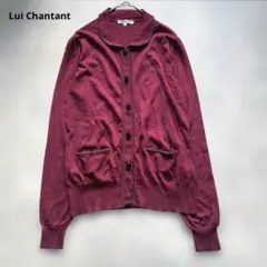 Lui chantant バーガンディ 長袖カーディガン