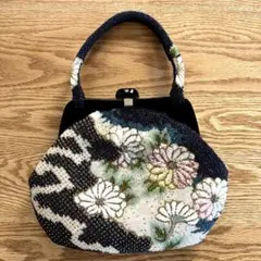 ヴィンテージ】希少 高級 総ビーズバック 和装 花柄 牡丹 菊 昭和