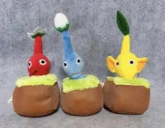 ピクミン 引っこ抜きぬいぐるみマスコット 3色セット