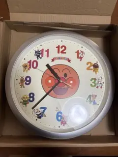 アンパンマン　掛け時計　キャラクター　アナログ　箱付き　壁掛ねじ付き