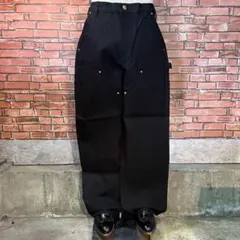 【極美品・未使用級】カーハート USA製 ダブルニー ダックパンツ ブラック USA製 Carhartt カーハート ダブルニー ブラック ダック パンツ