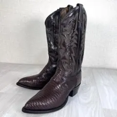 【美品】TONY LAMA/トニーラマ　ウエスタン ブーツ　リザード コンビ　8