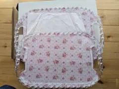 花柄透明プラスチックトレイ 40cm