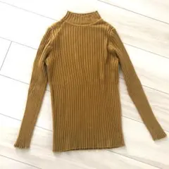 大特価‼️新品未使用　マスタードイエロー　リブニット　ニット