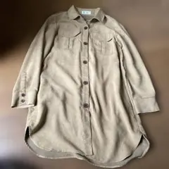 MICHEL KLEIN スゥエード調シャツ