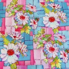 ❣️【限定】鮮やかなお花柄 綿100%シーチング生地　110x100cm