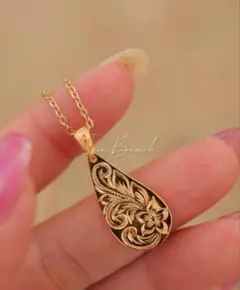 teardrop plate necklace IRIEBEACH　10/20迄