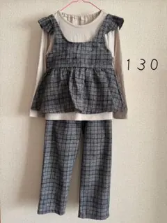 長袖カットソー 130 セットアップ 長ズボン 女の子 チュニック 秋冬 秋服