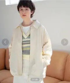 ベージュ ブルゾン