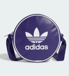 adidas 紫 円形 ショルダーバッグ