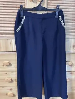 Rady ビジュー付きネイビー ワイドパンツMサイズ