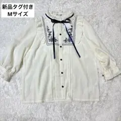 axes femme ブラウス　バラ　新品　薔薇　七分袖　アクシーズファーム