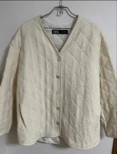 ZARA ザラ ノーカラーキルティングジャケット