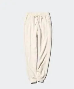 ヒートテックボアスウェットパンツ レディース S オフホワイト　丈長め