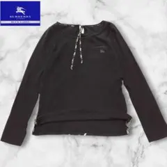 バーバリーブルーレーベル　カットソー　ブラック　リボン　ホースロゴ　38