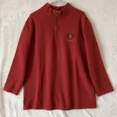 ハーフジップ プルオーバー ボルドー Mサイズ