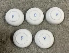 未使用 有田焼 茶碗 有田 白磁 春峰窯 蛍手 白菊 透かし 残り4点
