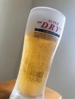 食品サンプル　ビール　アサヒスーパードライ　水滴付き