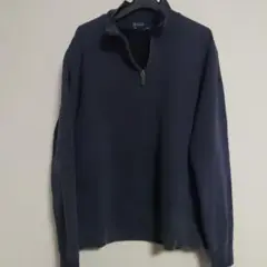 90s USA製 Polo Ralph Lauren ハーフジップ スウェット