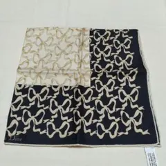 Christian Dior シルクスカーフ リボン柄