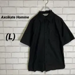 Axcikate Homme 半袖　黒シャツ　ブラック　夏服　L ヴィンテージ