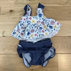 花柄フリルベビー水着（女の子）