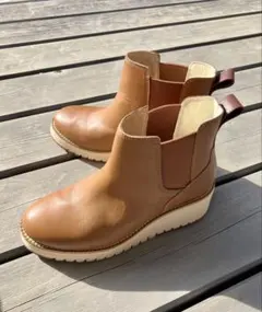 [値下]コールハーンZerøgrand サイドゴアブーツ ブラウン 22.5cm