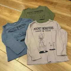 【3枚セット】ポケットモンスター 長袖カットソー