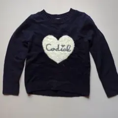 a.v.v ネイビー ハートセーター 140