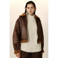 SLY ブラウンムートンショートジャケット　サイズ1