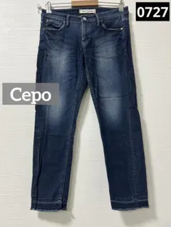 0727 Cepo テーパードデニムパンツ ブルー