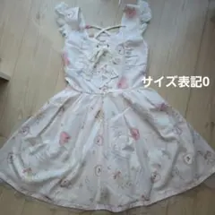 リズリサ 花柄ワンピース ピンク ハート 袖フリル 姫系