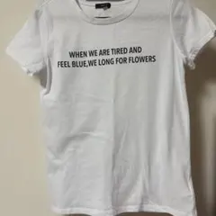 【コムサ】COMME CA ISM ロゴプリント 半袖Tシャツ 白 サイズ9 Mのサムネイル