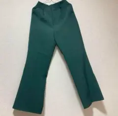 ティップトップ センタープレスセミフレアスラックス グリーン