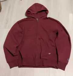 00s Russell Athletic zip Foodie burgundy