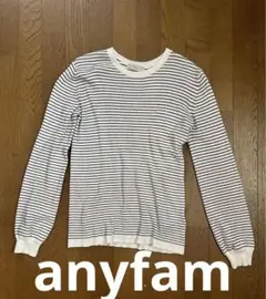 anyfam パフスリーブ リブニット