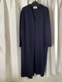 美品　23区　ノーカラー　ロングコート　春秋コート ネイビー　サイズ38