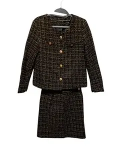 【S0004】ツイード風ジャケットとスカートセットアップ