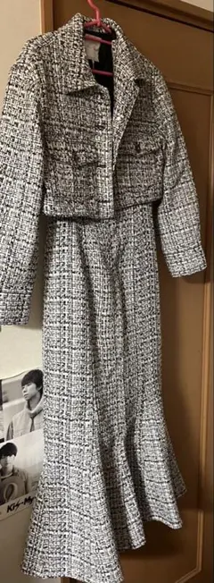 タグ付き and couture ツイードジャケット＆ワンピース セットアップ