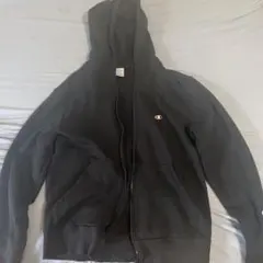 Champion ネイビーフード付きパーカー （襟の紐なし）