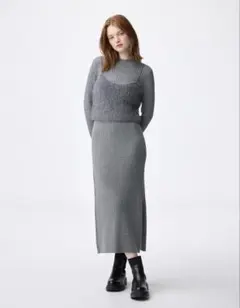 GU 2ピースビスチェセット　ワンピースのみ！　ニットワンピース