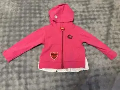 BABYDOLLピンク フード付き トレーナー80