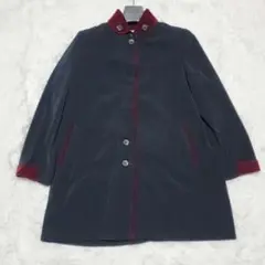 ［美品］レノマ ジャケット ステンカラーコート 黒 ベロア 執事 仮装