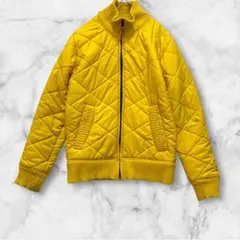 【T T U】キルティングブルゾン　アウター　リブ袖　ジャケット　イエロー　M