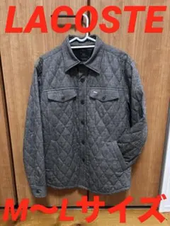 ⭐️美品⭐️ラコステ キルティングジャケット 中綿入り グレー 胸ロゴ