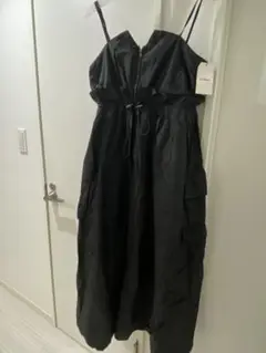 ブラックキャミワンピース フロントジッパー