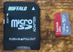 【中古】マイクロSDカード 128GB SDカードアダプタ付き