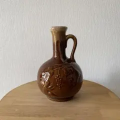 花瓶 フラワーベース vintage ブラウン