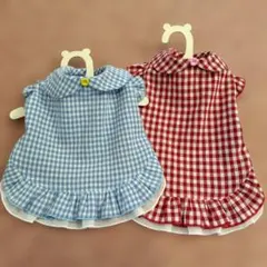 ❤ラテ❤様専用 ギンガムチェック　丸襟　ローウエストのワンピース
